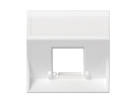 Kryt dátovej zásuvky SIMON 500 pre adaptéry MD jednotlivý bez krytu šikmá 50×50mm čisto biela